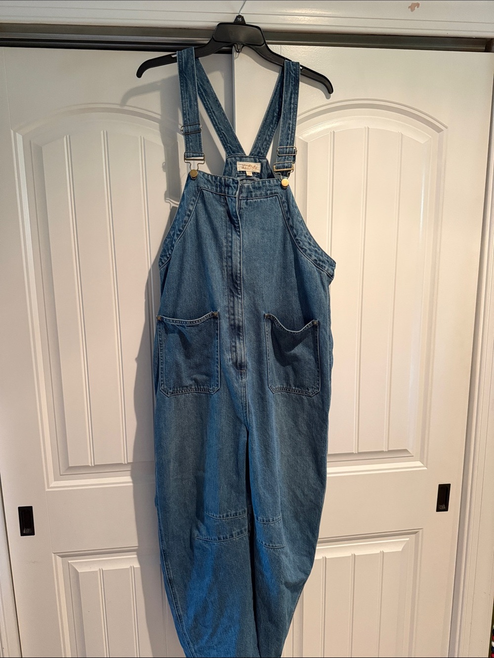 Listicle Light Blue Denim barrel Overalls